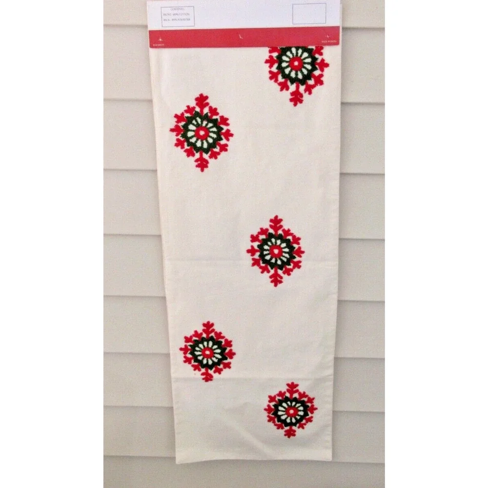 TRADEWINDS COLLECTION PUNCH NEEDLEPOINT LOOK STITCH CHRISTMAS TABLE RUNNER 13-72